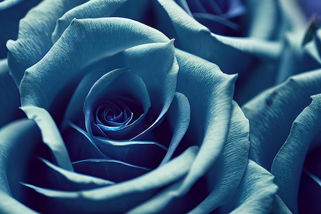 Photo pétales de roses bleus et blancs