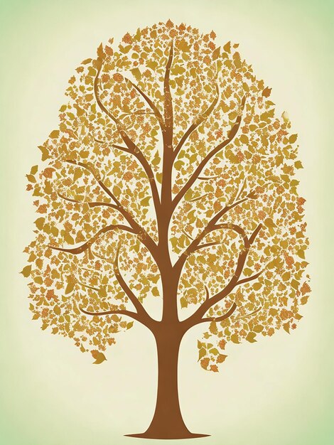 Petit arbre d'art vectoriel à feuilles