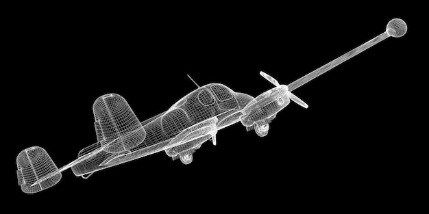 Petit avion Piper, structure du corps du modèle, modèle de fil