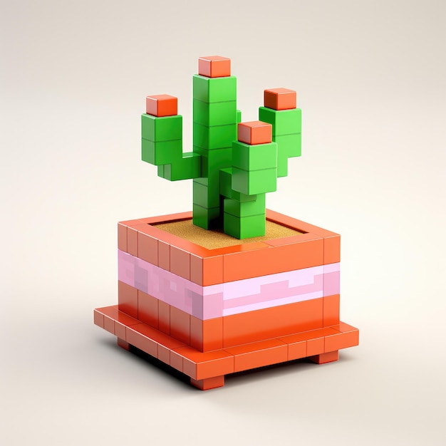 Photo un petit cactus dans un petit vase .