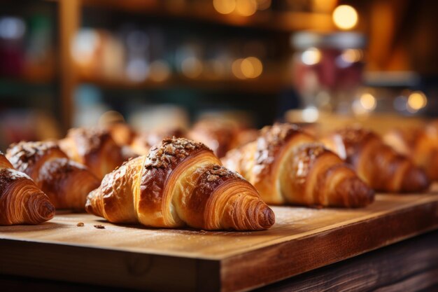 Petit café confortable café boulangerie remplissant la commande affaires intérieur lumière du matin ensoleillé barista