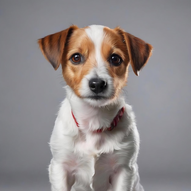 Le petit chien de Jack Russell Terrier est en pose.