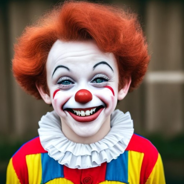 Photo un petit clown souriant