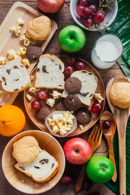 petit déjeuner avec cookie