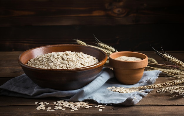 Petit-déjeuner copieux à l'avoine IA générative