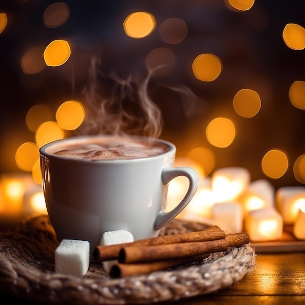 Photo petit-déjeuner doux et douillet