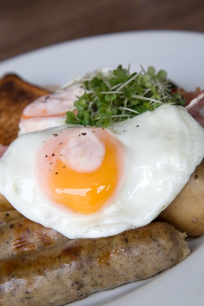 Petit-déjeuner écossais au café, Édimbourg, Écosse