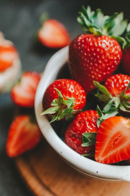 petit déjeuner avec des fraises