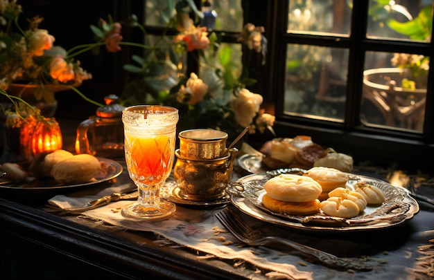 petit déjeuner et smoothies