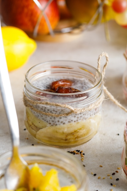 Photo petit déjeuner végétalien sain