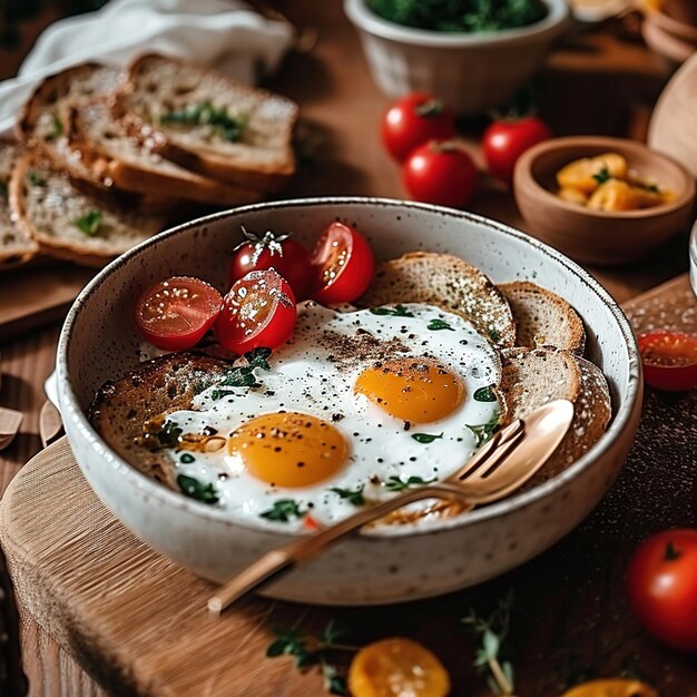 Le petit déjeuner.