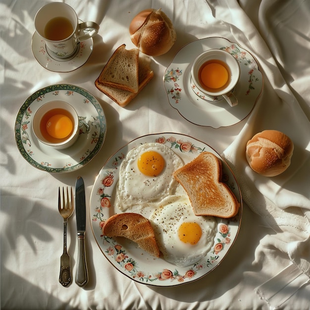 Le petit déjeuner.