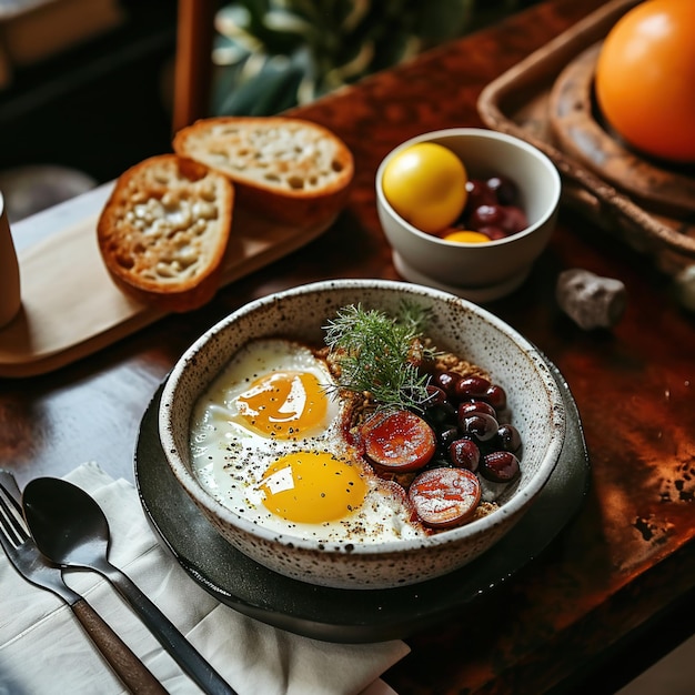 Le petit déjeuner.