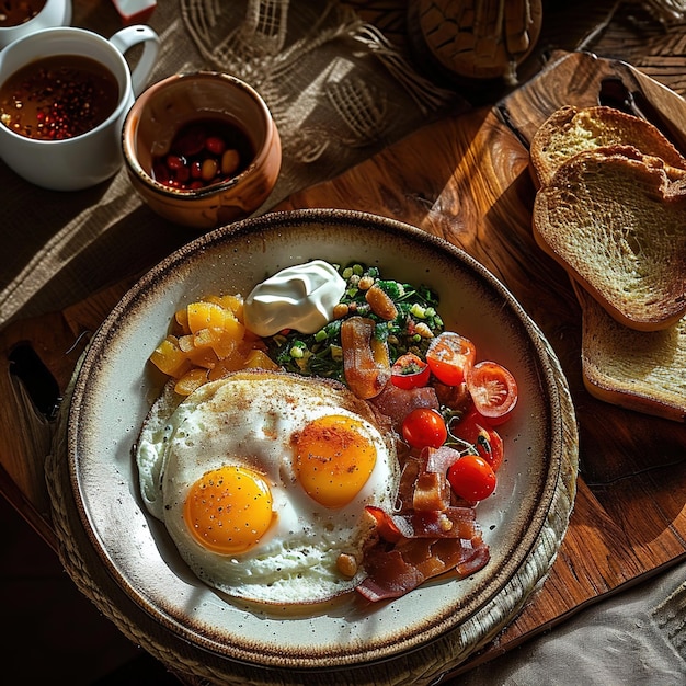 Le petit déjeuner.