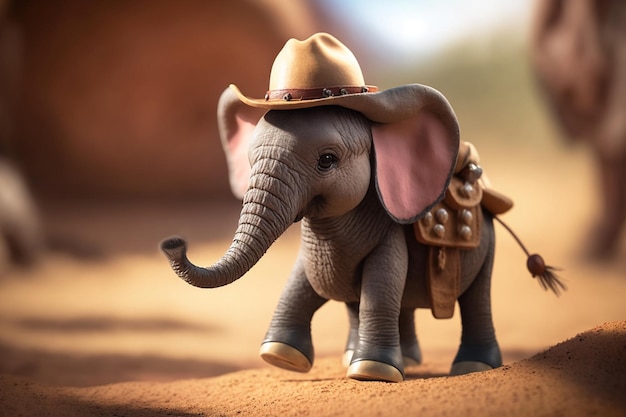 Le petit éléphant va à l'ouest Une drôle d'aventure de cow-boy