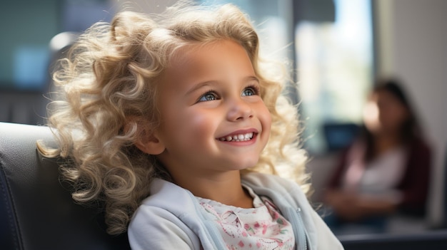 Petit enfant assis sur une chaise