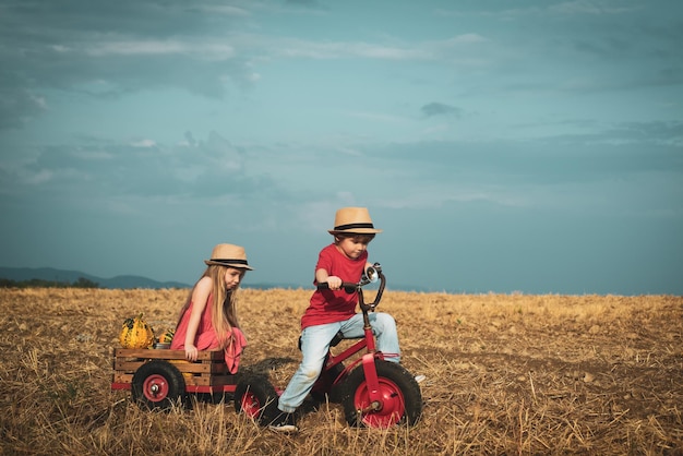 Petit enfant en plein air des moments heureux les enfants ont de la joie d'été belle journée amusante pour des amis mignons dans la nature