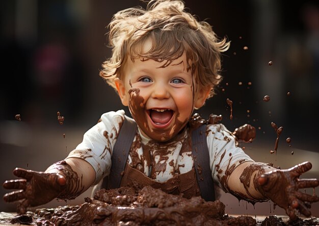 Photo un petit garçon avec une chemise qui dit joyeux anniversaire