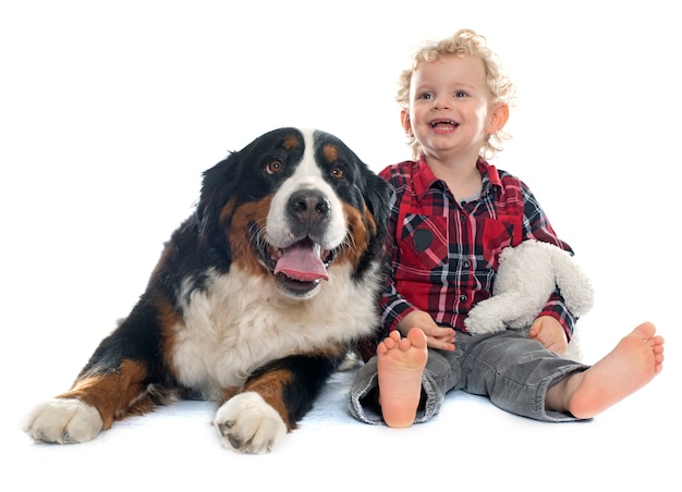 petit garçon et chien