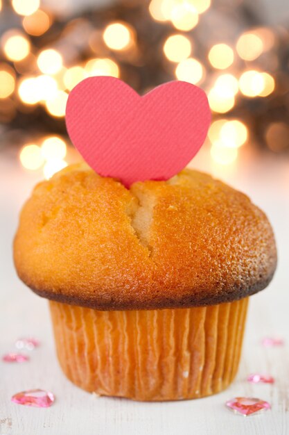 Petit gâteau avec coeur