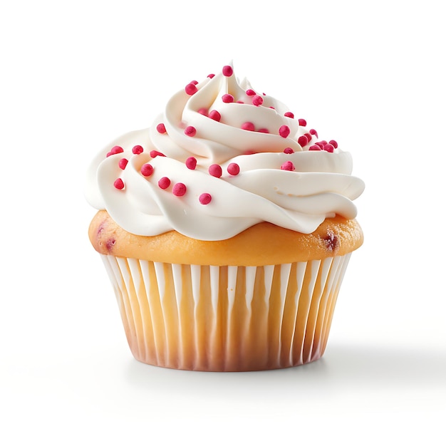 Petit gâteau isolé sur fond blanc