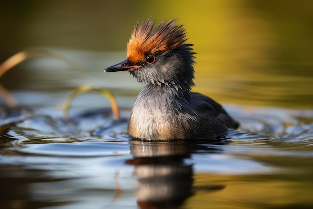 Photo le petit grebe tachybaptus ruficollis