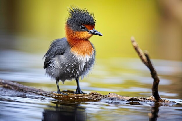 Photo le petit grebe tachybaptus ruficollis