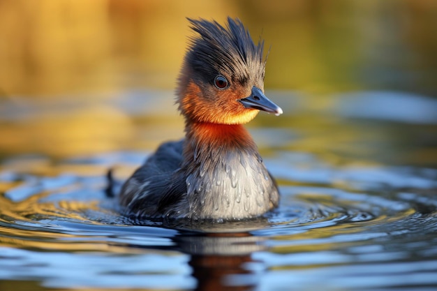 Photo le petit grebe tachybaptus ruficollis