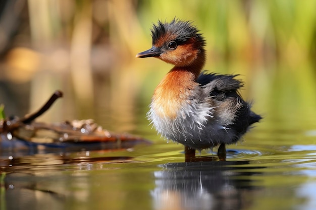 Photo le petit grebe tachybaptus ruficollis