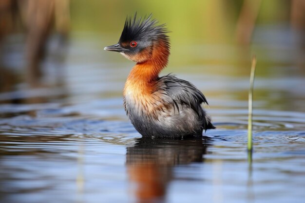 Photo le petit grebe tachybaptus ruficollis