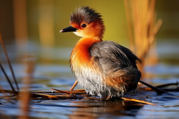 Photo le petit grebe tachybaptus ruficollis