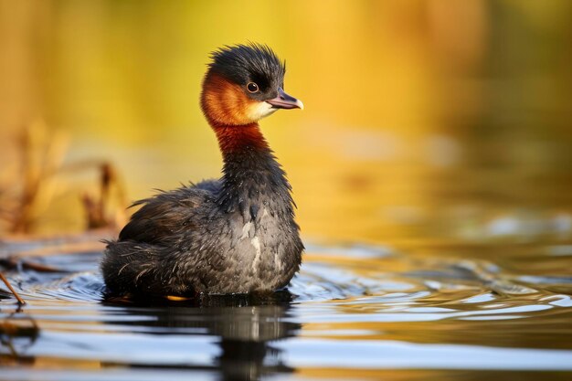 Photo le petit grebe tachybaptus ruficollis