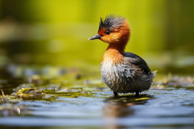 Photo le petit grebe tachybaptus ruficollis