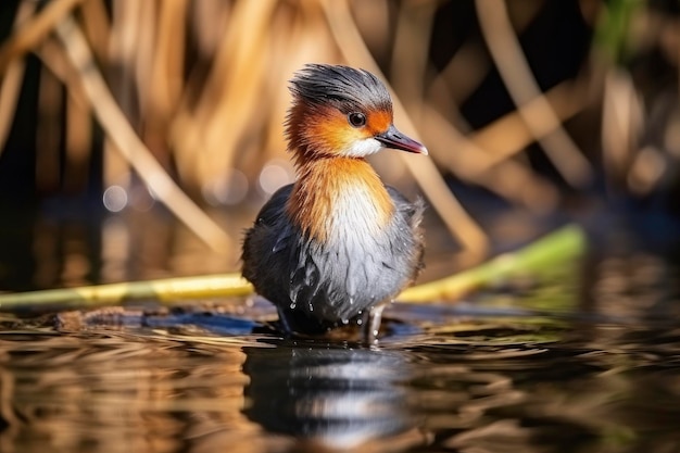 Photo le petit grebe tachybaptus ruficollis