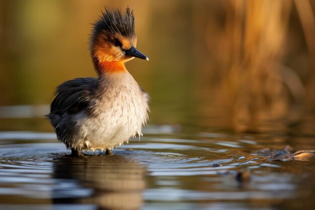 Photo le petit grebe tachybaptus ruficollis