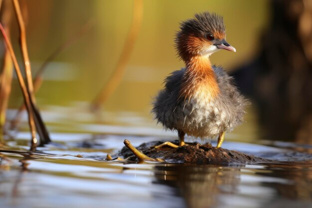 Photo le petit grebe tachybaptus ruficollis