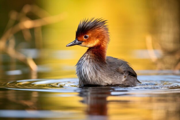 Photo le petit grebe tachybaptus ruficollis