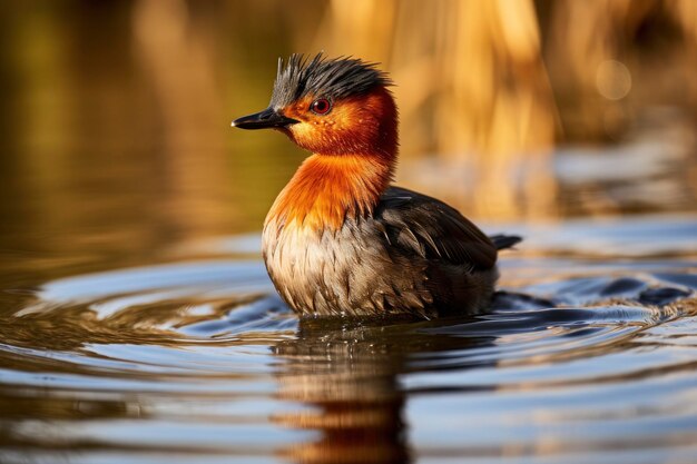 Photo le petit grebe tachybaptus ruficollis