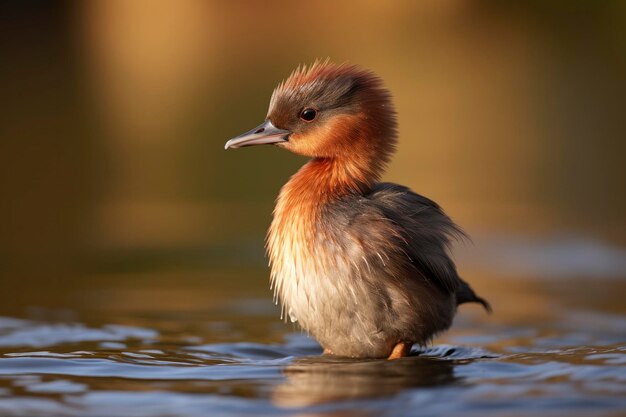 Photo le petit grebe tachybaptus ruficollis