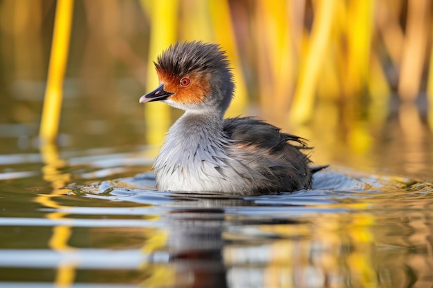 Photo le petit grebe tachybaptus ruficollis