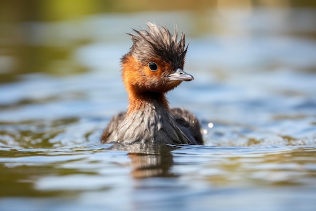 Photo le petit grebe tachybaptus ruficollis