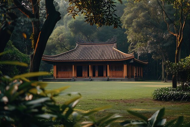 Photo un petit immeuble asiatique