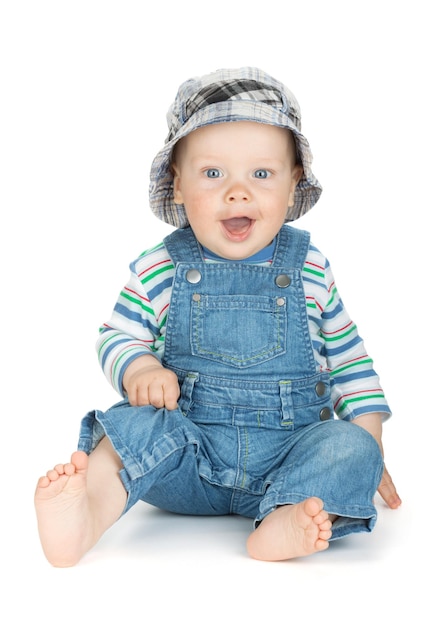 Petit mignon bébé garçon en jeans