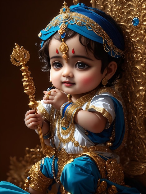 Petit mignon Seigneur Krishna