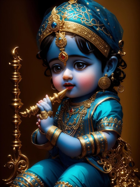 Petit mignon Seigneur Krishna