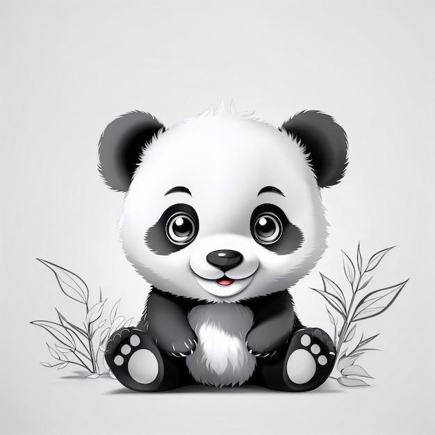 Un petit ours panda à fourrure.