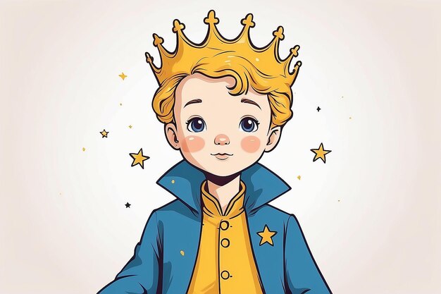 Le petit prince charmant dessiné à la main