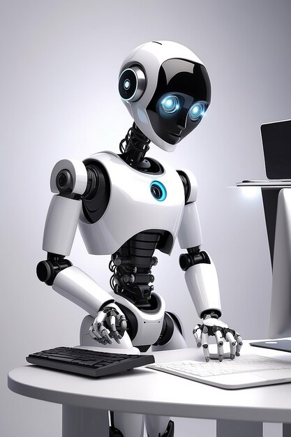 Un petit robot assistant pense ou analyse