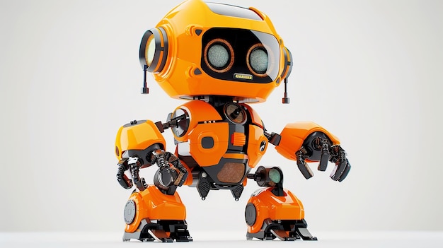 Un petit robot orange mignon a été généré.