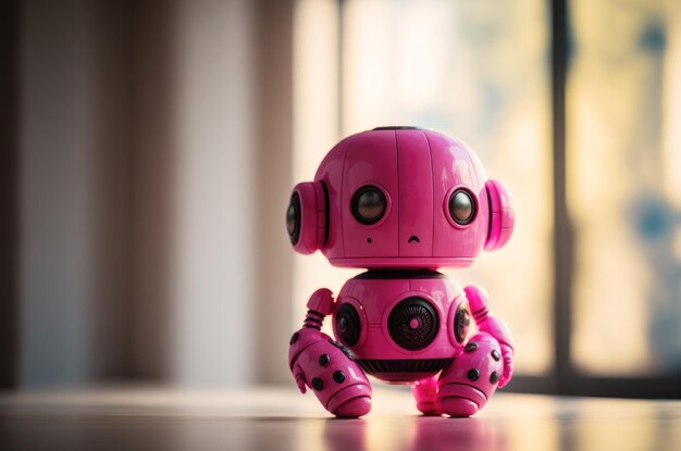 Petit robot rose